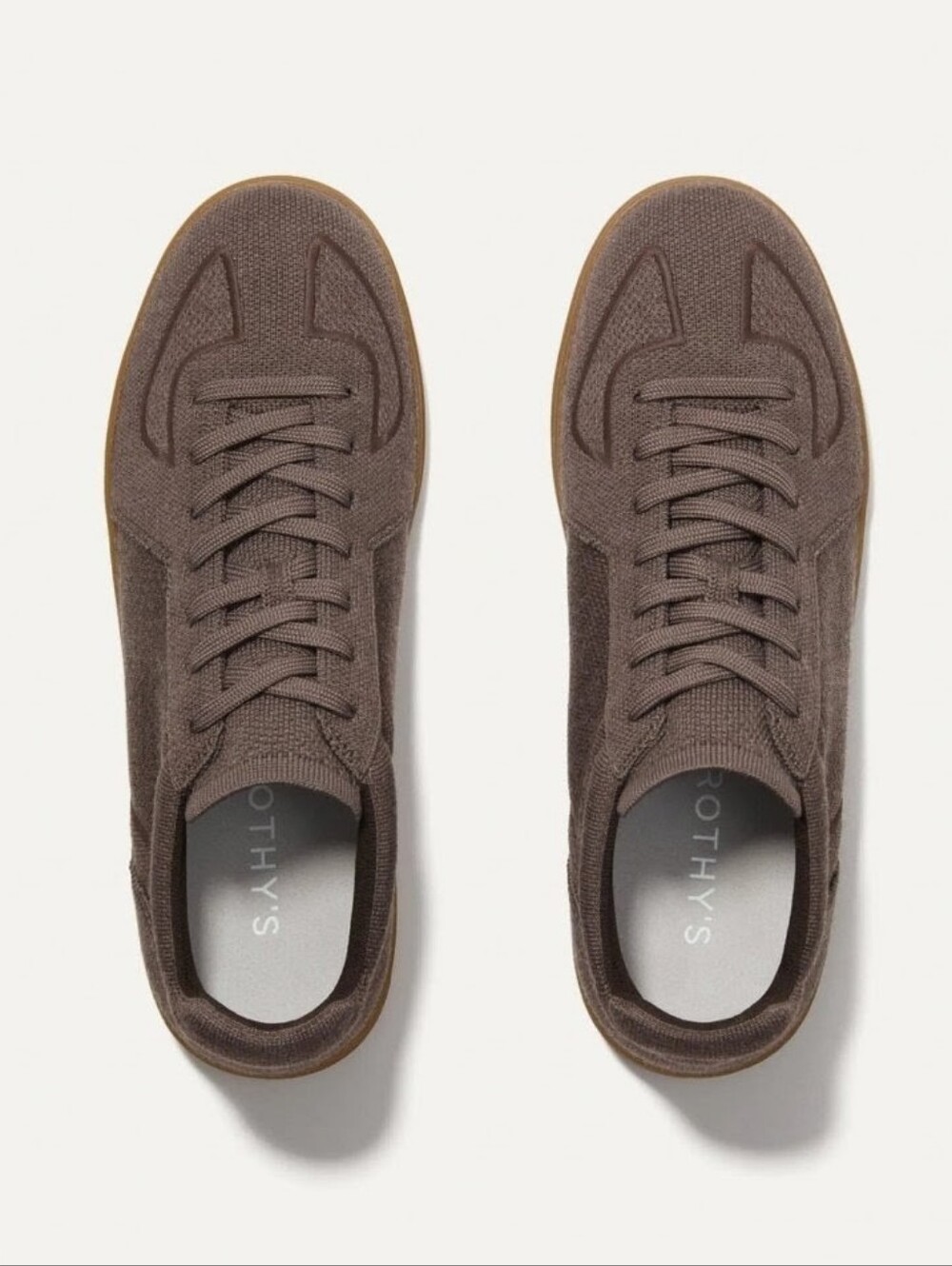 Rothy's Men's Knit Lace-Up Sneakers in Chocolate Brown